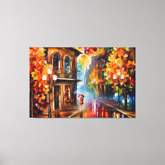 a painting of a woman holding an umbrella  canvas print
