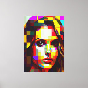 A Painting of a Woman's Face. Canvas Print