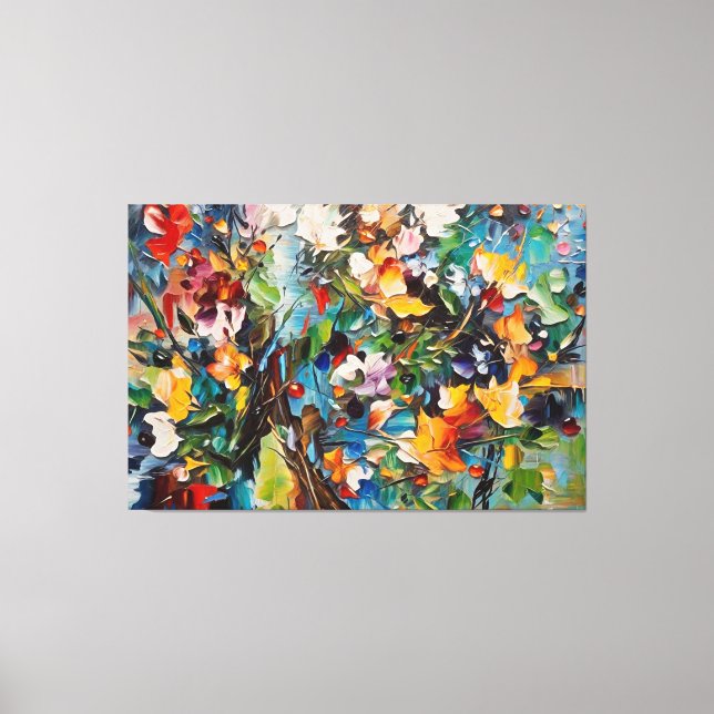 a painting of flowers on a canvas (Front)
