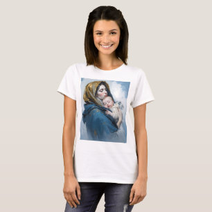 A painting of Mother Mary and Baby Jesus T-Shirt