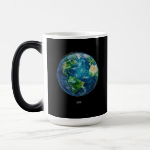 A painting of the earth in a space magic mug