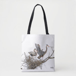 A pair of Great Blue Herons Tote Bag