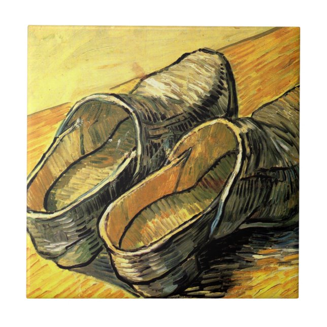 A Pair of Leather Clogs by Vincent van Gogh Tile (Front)