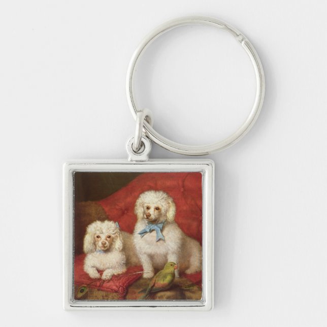 A Pair of Poodles Keychain (Front)