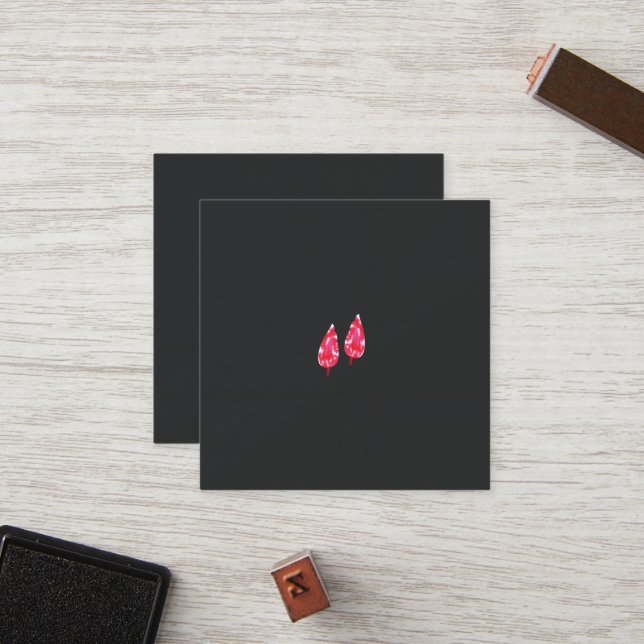 a pair of red leaves on a black background loyalty card (Front/Back In Situ)