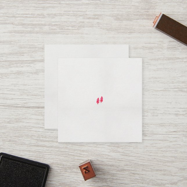 a pair of red leaves on a black background loyalty card (Front/Back In Situ)