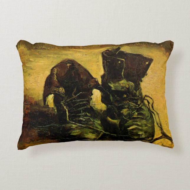 A Pair of Shoes by Vincent van Gogh Accent Pillow (Front)