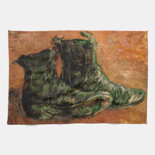A Pair of Shoes by Vincent van Gogh Kitchen Towel