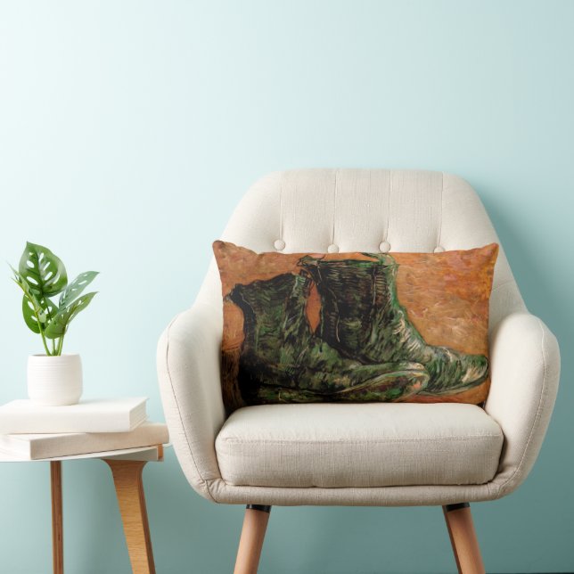 A Pair of Shoes by Vincent van Gogh Lumbar Pillow (Chair)