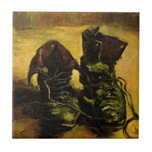 A Pair of Shoes by Vincent van Gogh Tile