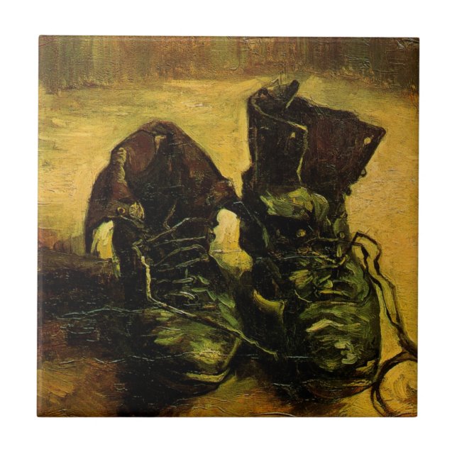 A Pair of Shoes by Vincent van Gogh Tile (Front)