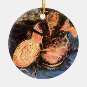 A Pair of Shoes, Vincent Van Gogh Ceramic Ornament