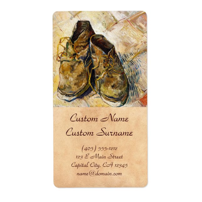 A Pair of Shoes Vincent van Gogh fine art painting (Front)