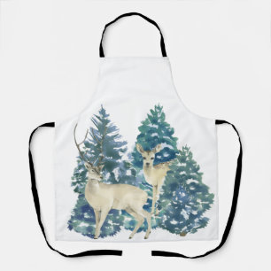 A Pair Of The Winter Forest Apron