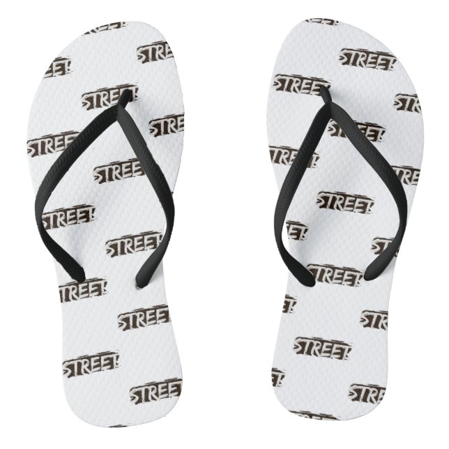 A pair of white Slipers Flip Flops (Footbed)