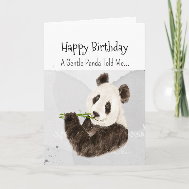 A Panda Bear Personality Birthday Fun Animal Card (Front)
