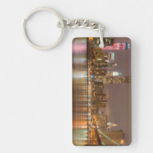 A panorama of the New York City skyline Keychain