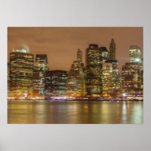 A panorama of the New York City skyline Poster