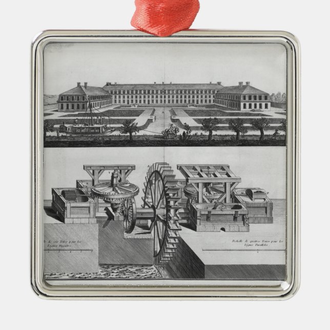A paper mill metal ornament (Front)