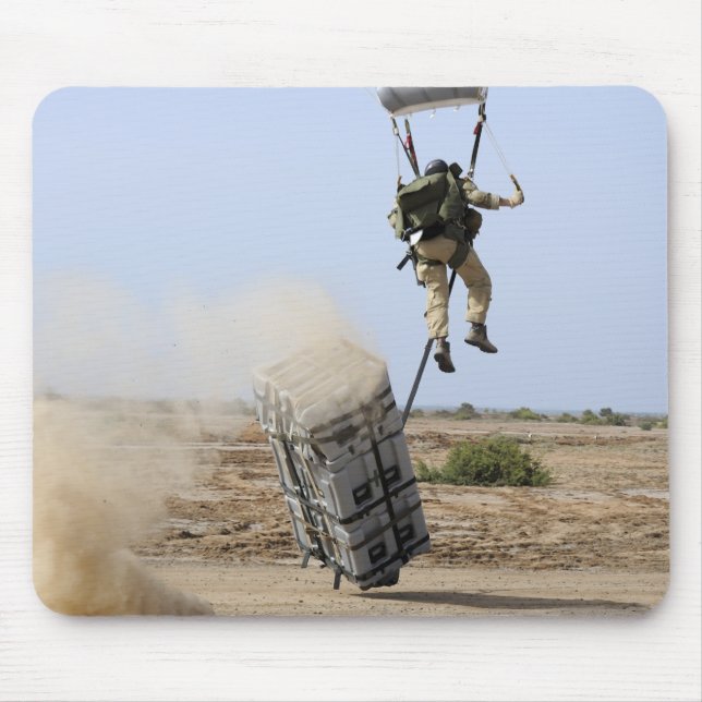 A pararescueman drops into the zone mouse pad (Front)