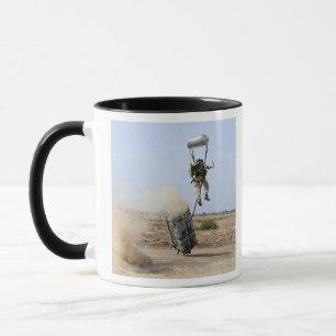 A pararescueman drops into the zone mug