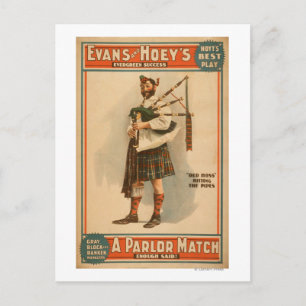 A parlour Match "Old Hoss" Scottish Bagpiper Postcard