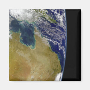 A partial view of Earth showing Australia Magnet