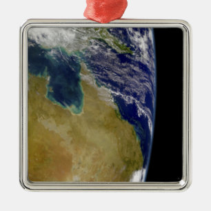 A partial view of Earth showing Australia Metal Ornament
