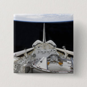 A partial view of Space Shuttle 2 Inch Square Button