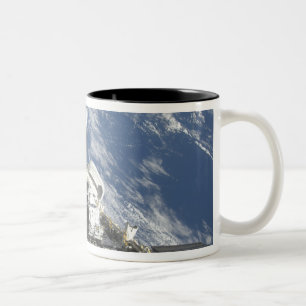 A partial view of Space Shuttle Atlantis Two-Tone Coffee Mug
