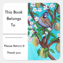 A Partridge In A Pear Tree Book Plate Glossy