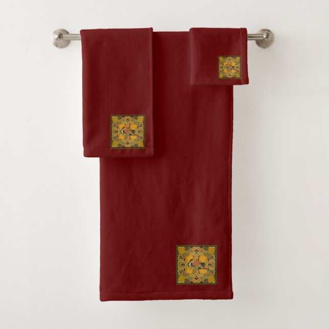 A Partridge In A Pear Tree Christmas Bath Towel Set (Insitu)