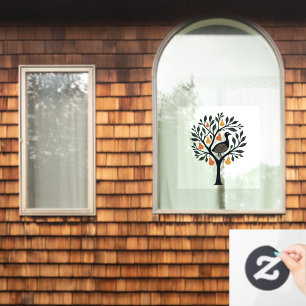 A Partridge In A Pear Tree Cut-Out Stencil Retro 5 Window Cling