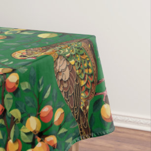 A Partridge In A Pear Tree Cut-Out Stencil-Style  Tablecloth