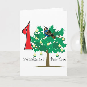 A Partridge in a Pear Tree Holiday Card