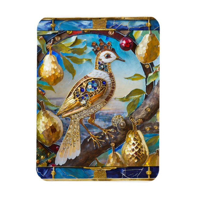 A Partridge in a Pear Tree Magnet (Vertical)