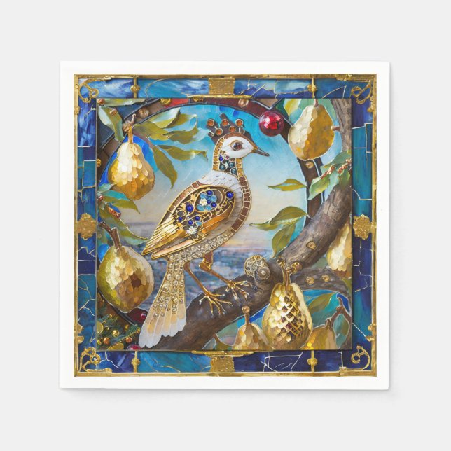 A Partridge in a Pear Tree Napkin (Front)