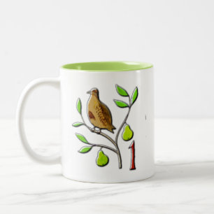 A partridge in a pear tree Two-Tone coffee mug