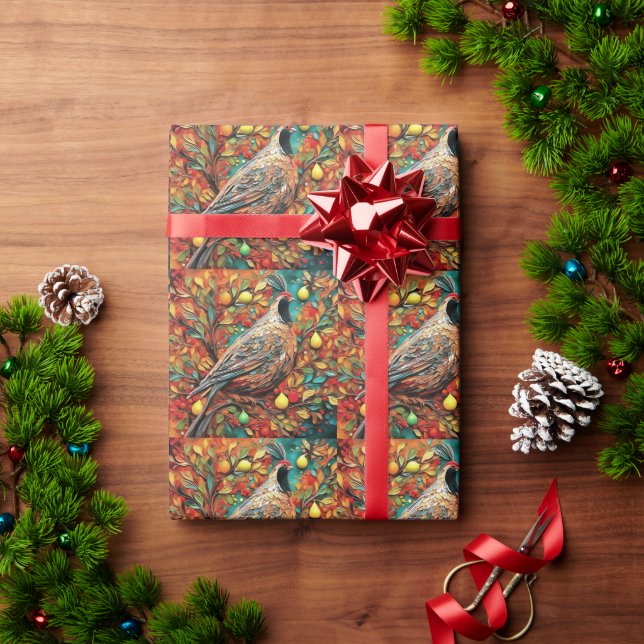 A Partridge In A Pear Tree Wrapping Paper (Holiday Gift)