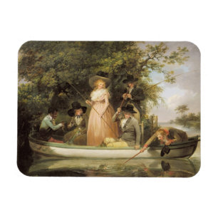 A Party Angling (oil on canvas) Magnet