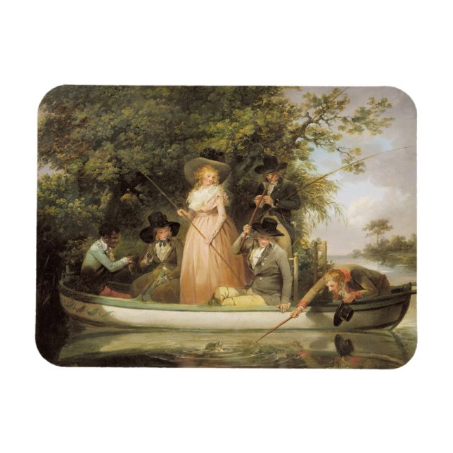 A Party Angling (oil on canvas) Magnet (Horizontal)