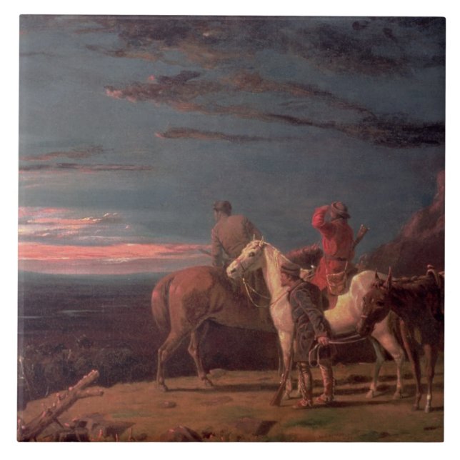 A Party of Explorers, 1851 (oil on canvas) Tile (Front)