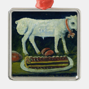 A paschal lamb, 1914 metal ornament