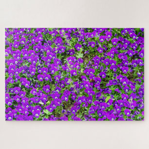 A Passel of Purple Pansies on a beatiful Jigsaw Puzzle