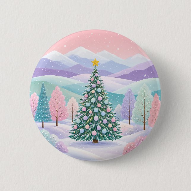 A Pastel Winter Dream 2 Inch Round Button (Front)