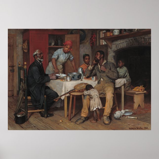A Pastoral Visit by Richard Norris Brooke Poster (Front)
