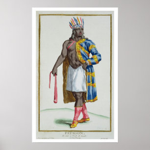 A Patagonian Man, 1780 (coloured engraving) Poster