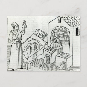 A patient with a Doctor and a Pharmacist Postcard