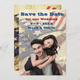 A Patriotic Save The Date Flat Card