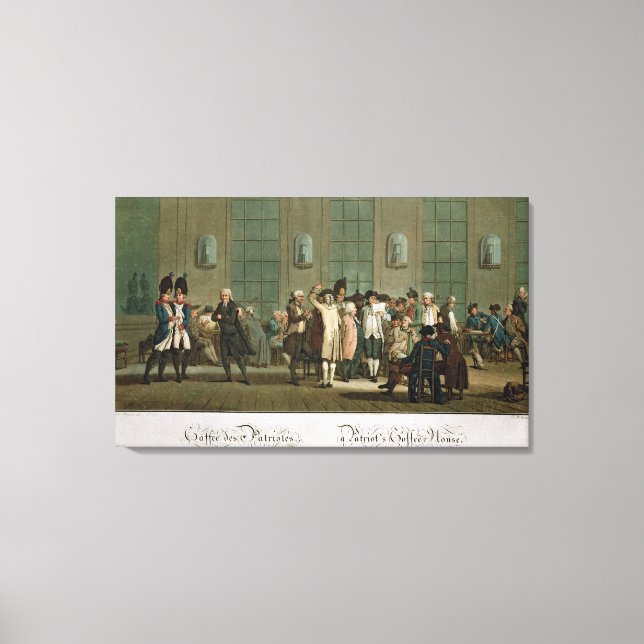 A Patriot's Coffee House Canvas Print (Front)